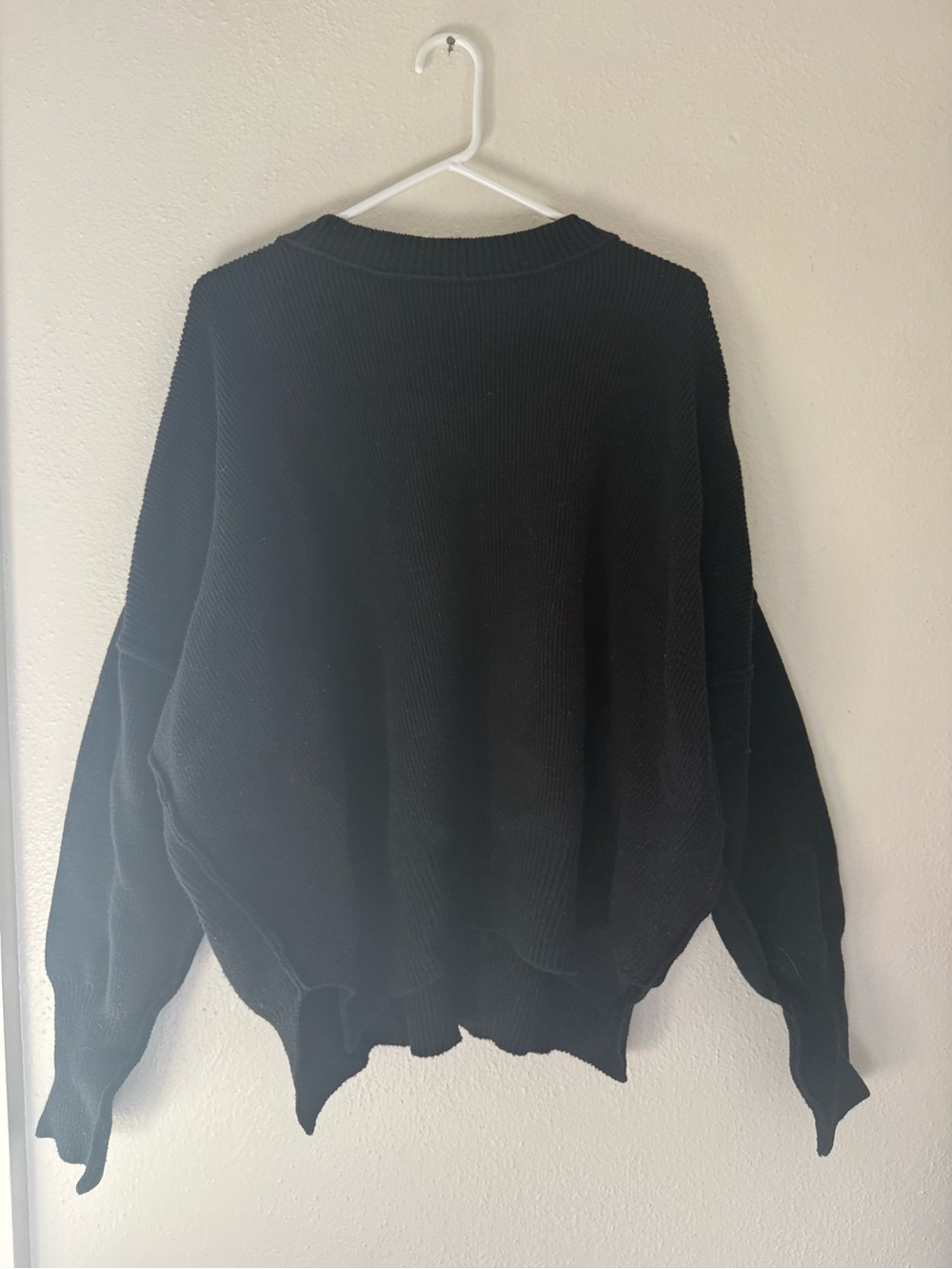 Forever 21 Black Ribbed Crewneck Sweater